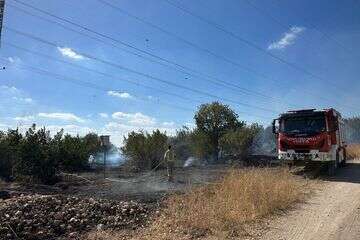 שליטה על השריפה בשטח פתוח סמוך למחלף בן שמן
 , דוברות כבאות והצלה מחוז מרכז