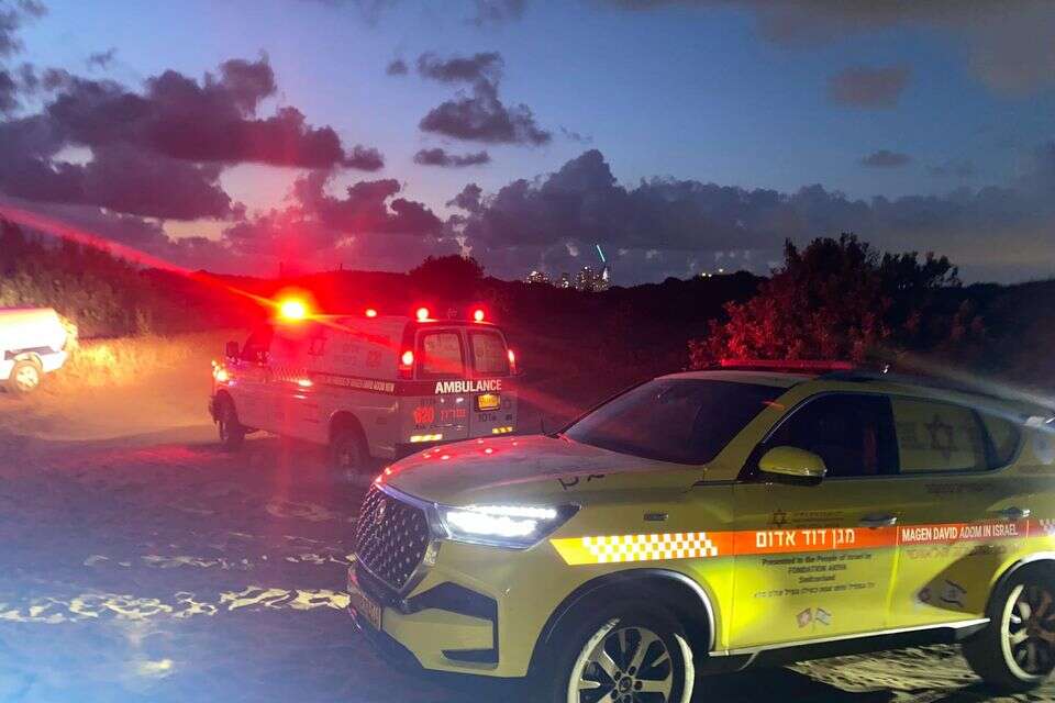 תאונה בפארק השרון , מד"א
