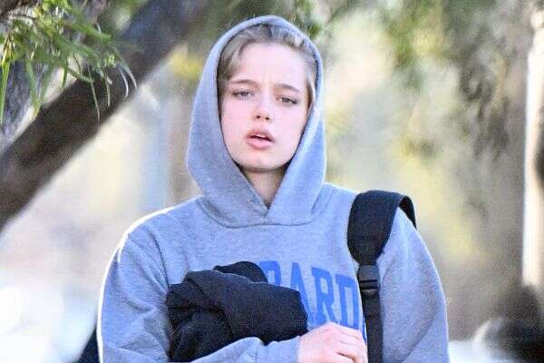 שילה ג'ולי עושה סידורים ב-20 בפברואר 2025 בלוס אנג'לס, קליפורניה , MEGA/GC Images