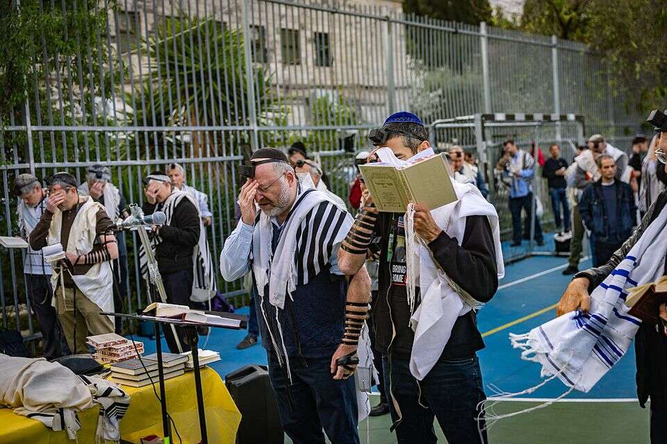 תפילה למען החטופים , חיים גולדברג/פלאש90

