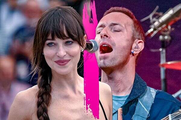 כריס מרטין ודקוטה ג'ונסון , Getty Images