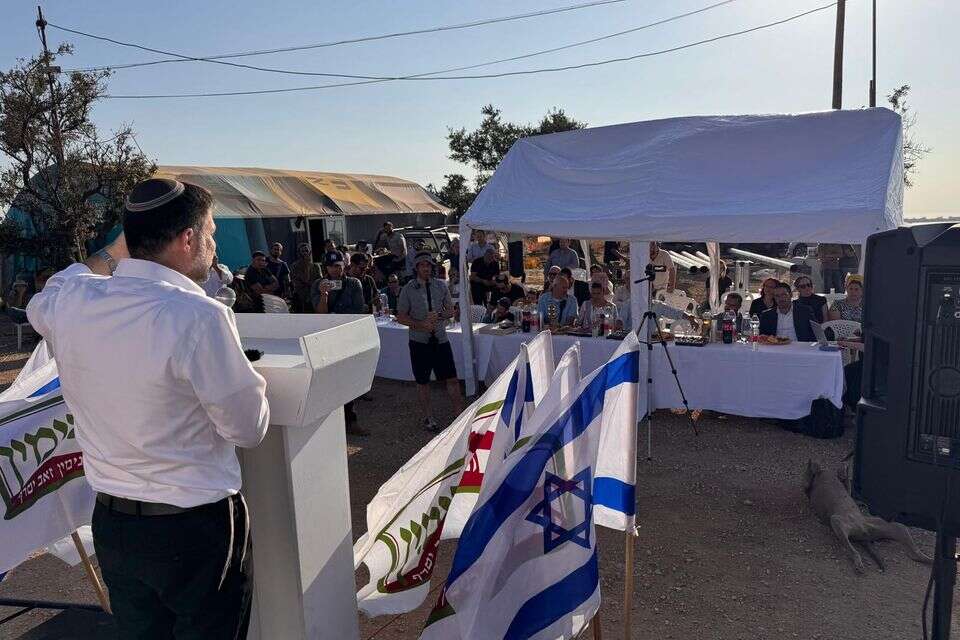 סמוטריץ' בהשקת היישוב ענבר , חנן גרינווד