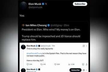 מאסק שיתף ציוץ הקורא לטראמפ להתפטר  , צילום מסך 