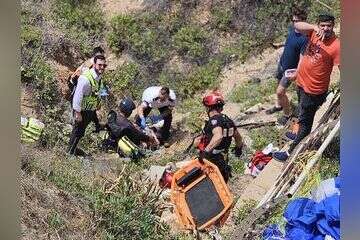 חולןץ מורכב של אישה שנפלה ממצנח רחיפה  ,  כב”ה מרכז