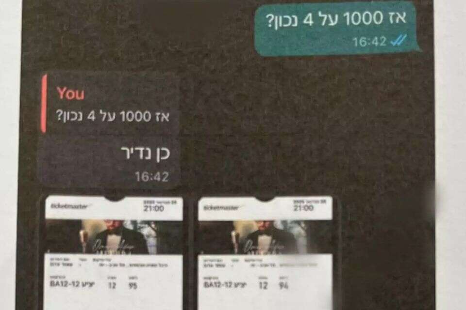 כרטיסים מזוייפים שנמכרו להופעה של עומר אדם בידי נער בן 15 , דוברות המשטרה