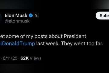 אילון מאסק מתקפל: "מתחרט על הציוצים נגד טראמפ" , צילום מסך 