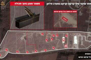 אילוסטרציה של אתר שיגור טילי קרקע-קרקע שהותקף במערב איראן , דובר צה"ל