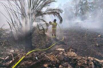 שריפות בצפון בעקבות שיברי יירוטים  , דוברות כבאות והצלה