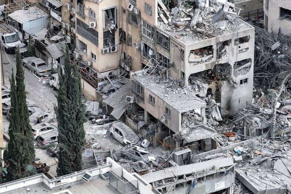 זירת הפגיעה בבני ברק בשבוע שעבר , רויטרס