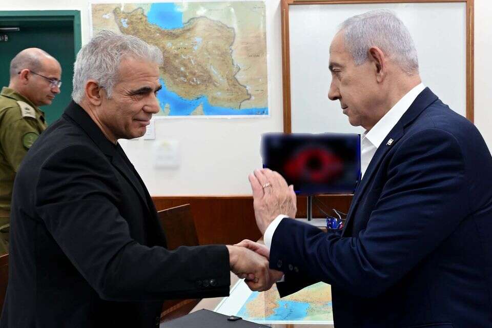 נתניהו ולפיד , אבי אוחיון/ לע"מ.