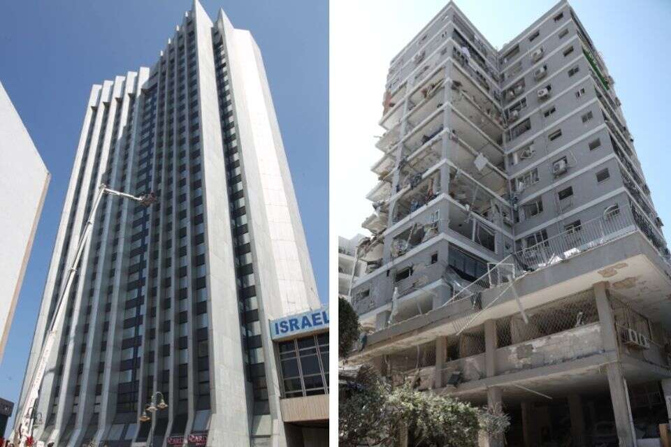 הבניין בבת ים שנפגע לצד בניין הבורסה , קוקו, גדעון מרקוביץ'