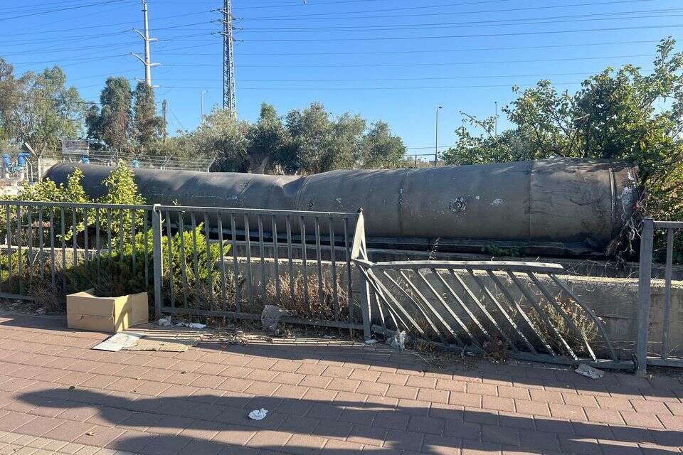 טיל בגודל אוטובוס נפל בלב השומרון: 