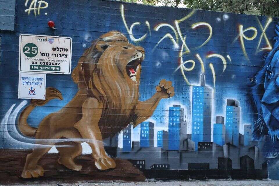 הגרפיטי של לירן טפירו , דוברות עיריית חדרה