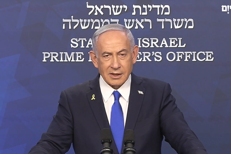 נתניהו במסיבת העיתונאים על איראן: "לא ניגרר למלחמה התשה" , צילום מסך