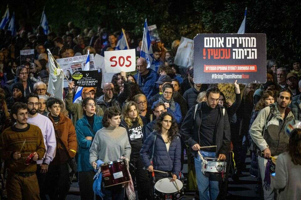 הפגנה למען השבת החטופים , יונתן זינדל, פלאש 90