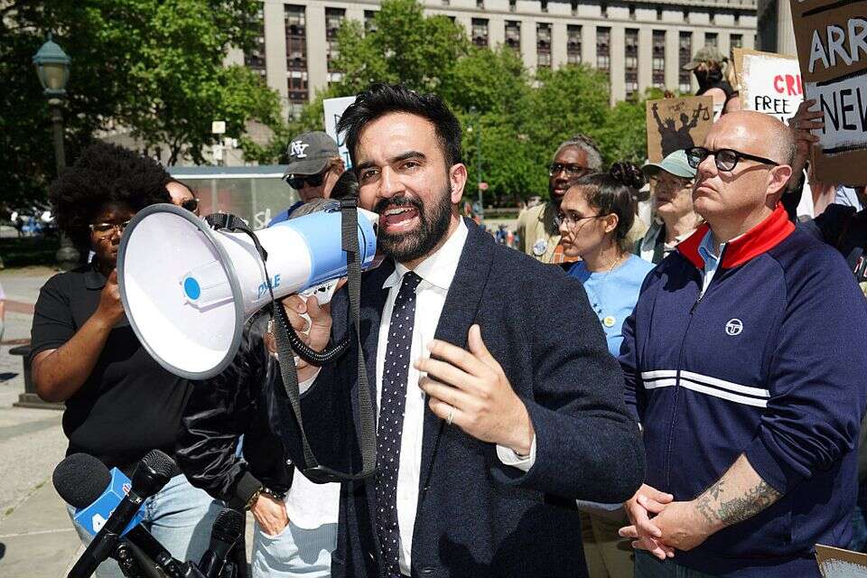 זוהראן ממדאני בהפגנה בניו יורק. , רויטרס