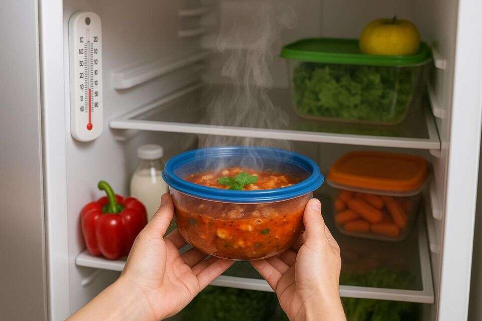 אוכל חם ישירות למקרר , ללא