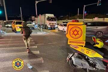 תאונה בצומת אל חאדר: 12 פצועים קל בהתנגשות בין אמבולנס לרכב פרטי , דוברות צוות הצלה