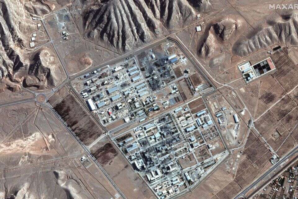 הפגיעות במבנים באיספהאן , AFP PHOTO/ SATELLITE IMAGE MAXAR