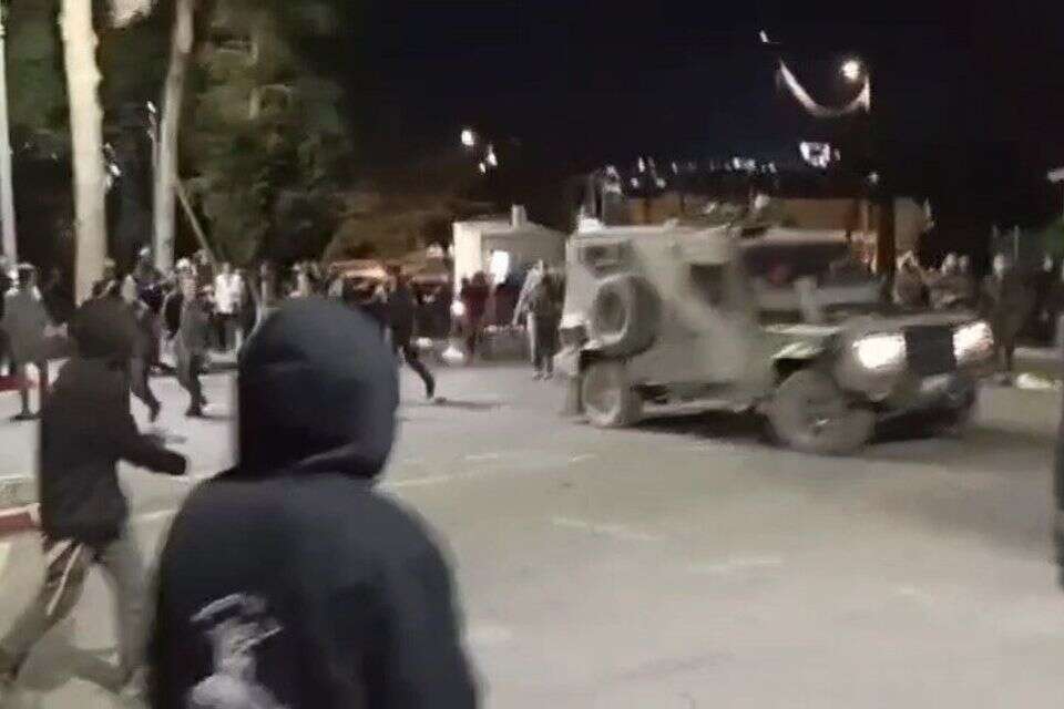 תיעוד מההתקהלויות מחוץ לחטמ"ר בנימין , דובר צה"ל
