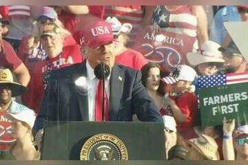 טראמפ על איראן: הטייסים פגעו בכל מטרה בגודל חצי דלת של מקרר"  , צילום מסך