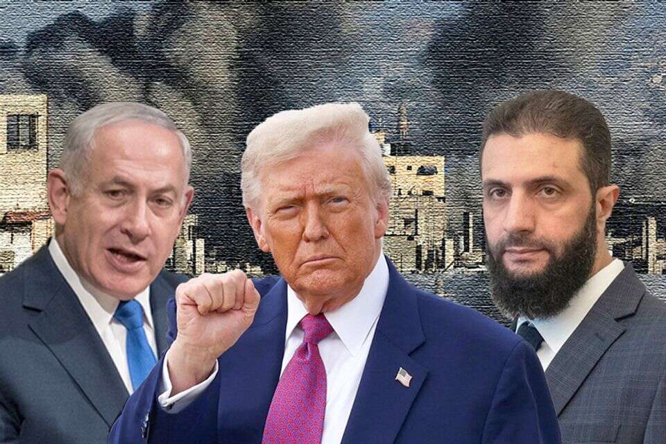 אל-ג'ולאני, טראמפ ונתניהו , רויטרס, AP, AFP