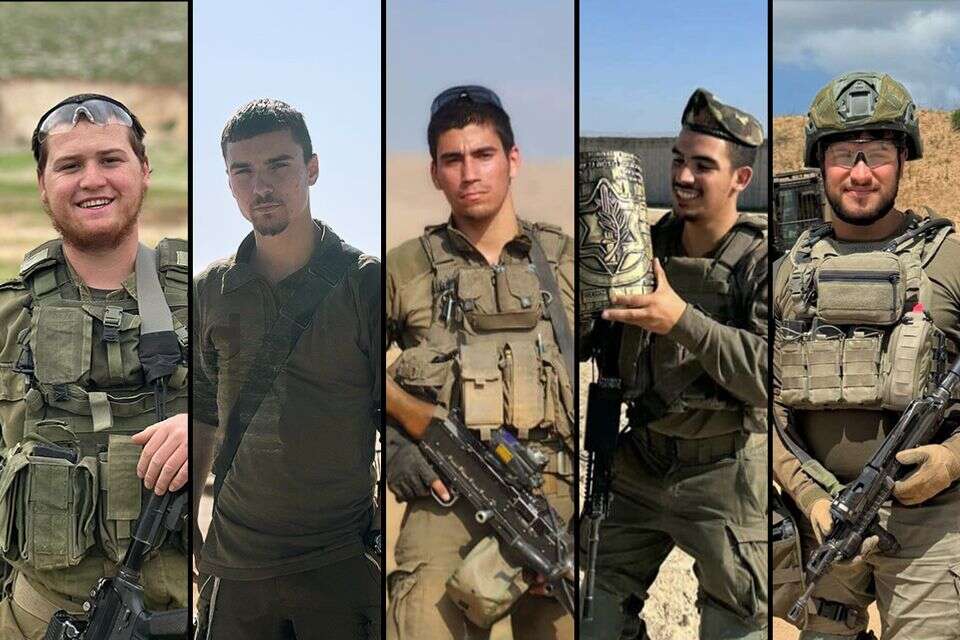 סמ"ר נועם אהרון מסגדיאן, סמ"ר מאיר שמעון עמר, סמל משה נסים פרש, סמ"ר משה שמואל נול ורס"ל (מיל') בנימין אסולין , דובר צה"ל