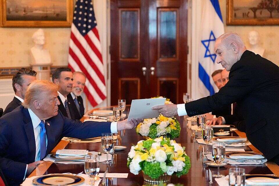 גם על הממשל האמריקני מופעל לחץ. טראמפ ונתניהו , AP