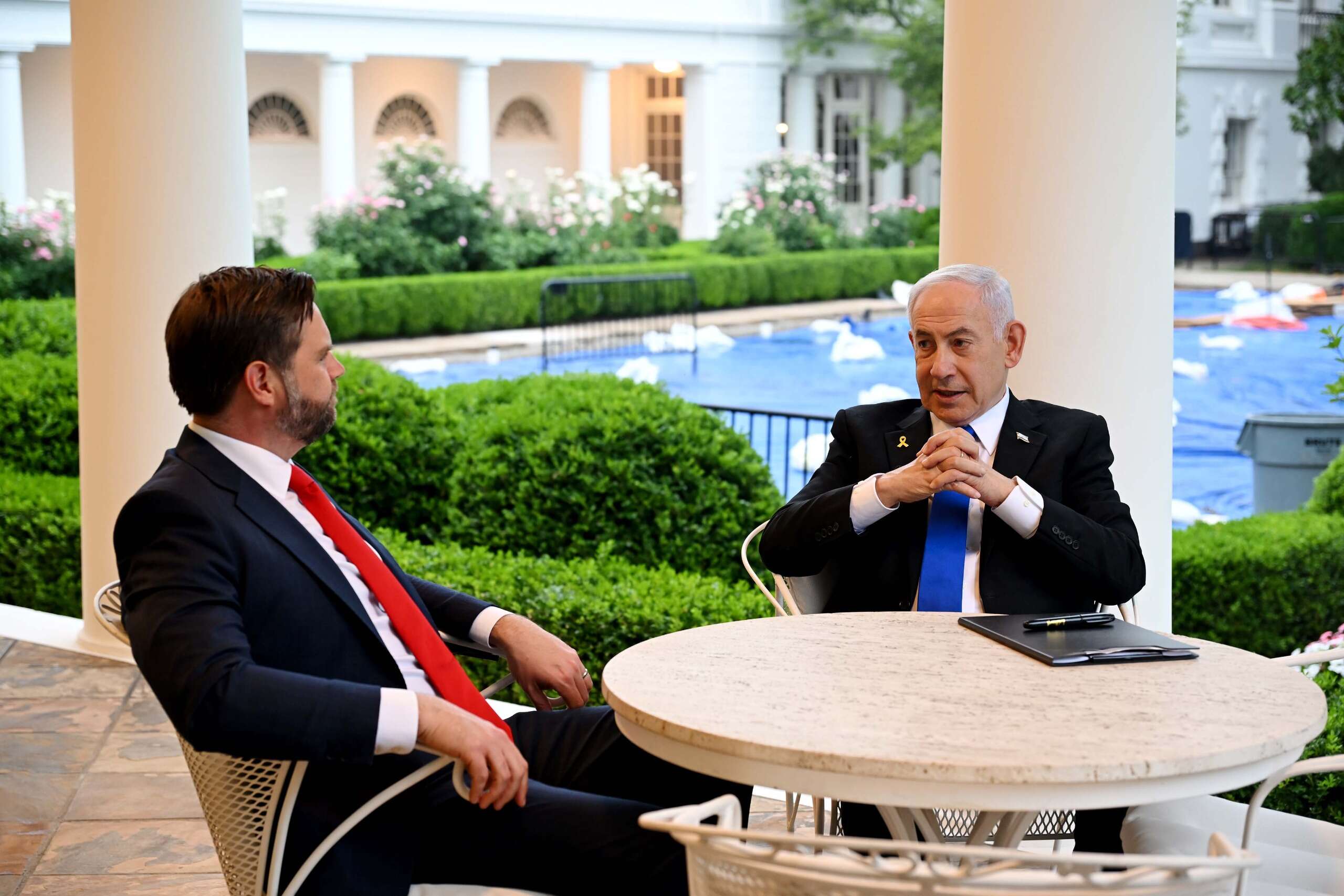 נתניהו וסגן הנשיא ואנס , אבי אוחיון/ לע״מ.