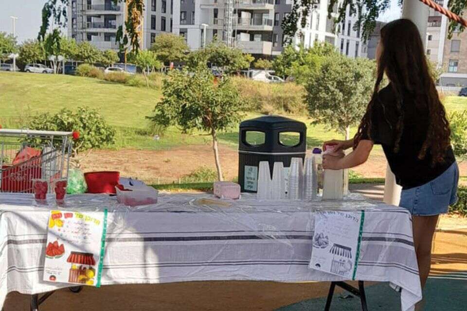הילדים פתחו דוכן לימונדה בפארק, ופקח איים עליהם בקנס , מתוך פייסבוק