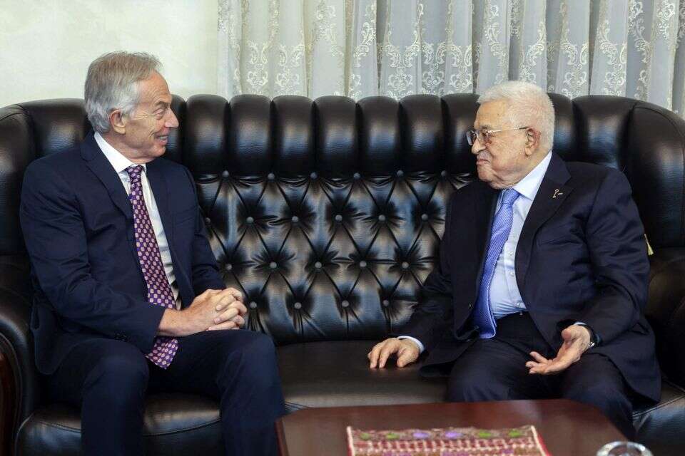 אבו מאזן וטוני בלייר נפגשים , אי.אף.פי