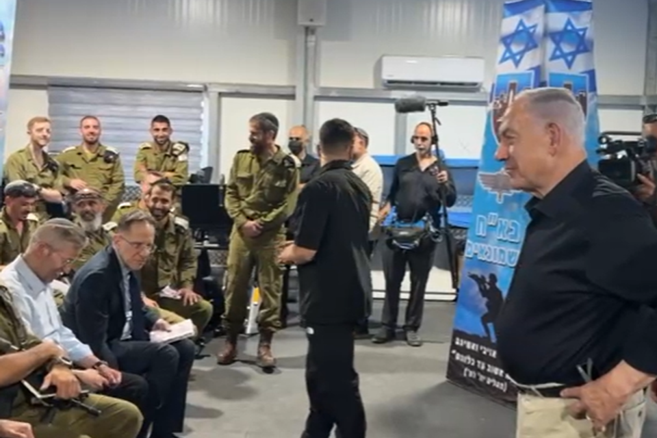 נתניהו בביקור בחטיבת החשמונאים , חיים צח/ לע״מ