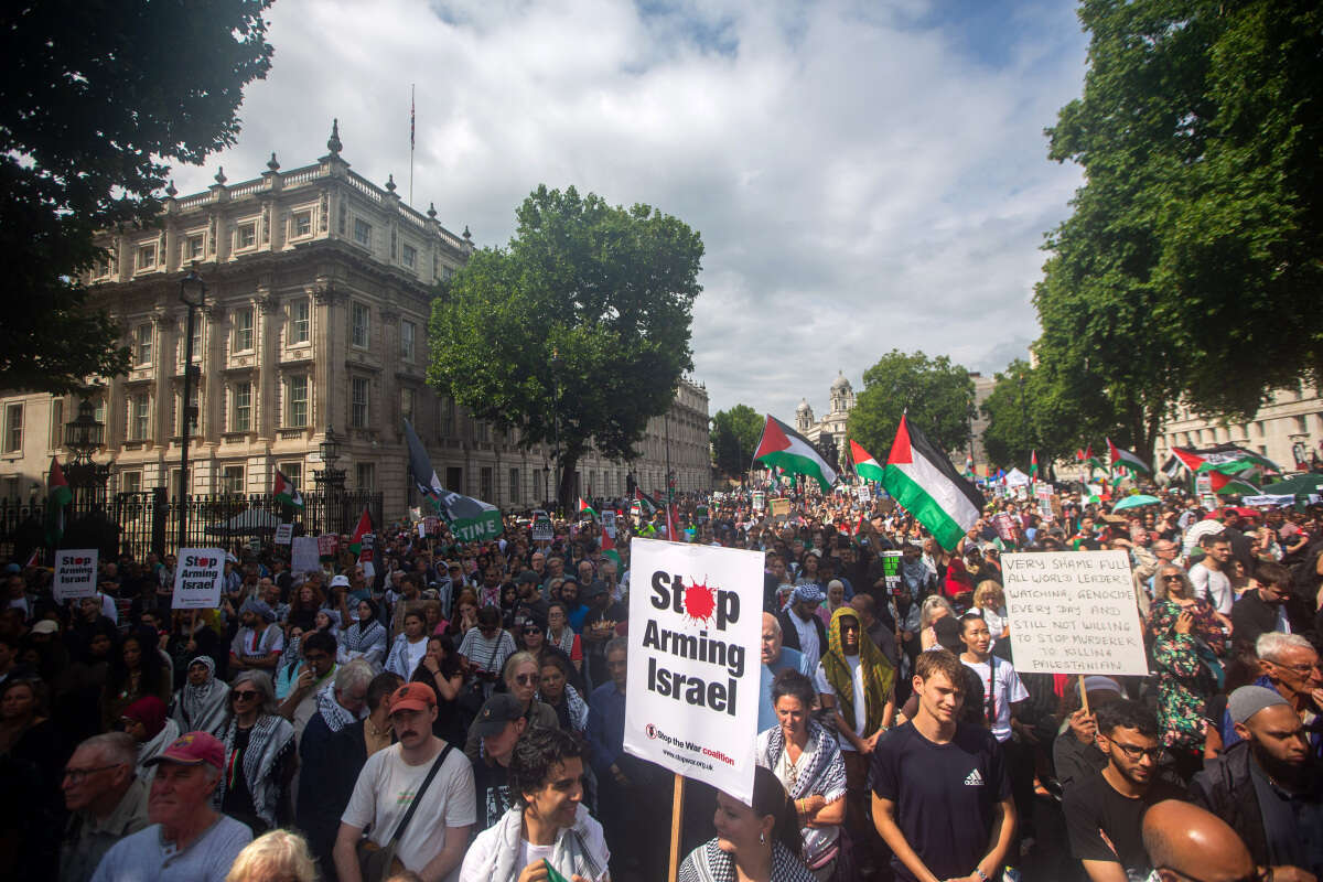 מפגינים פרו פלשתינים בלונדון , אי.פי.אי