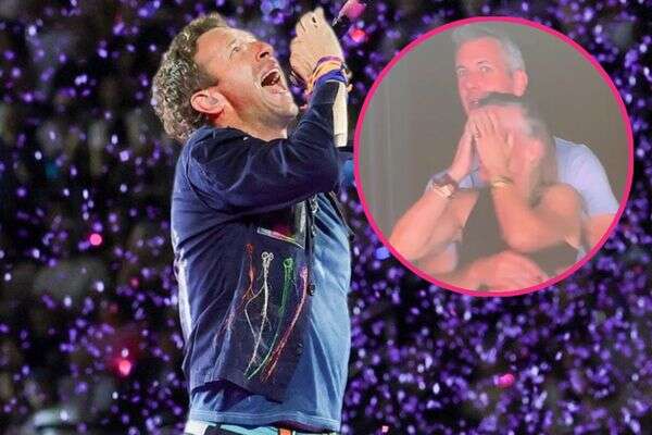 הסערה בהופעה של קולדפליי , צילום מסך מטיקטוק, Getty Images via AFP