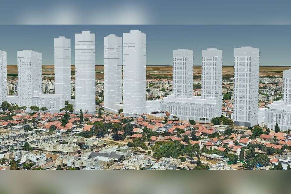 התחדשות העירונית בשכונות הוותיקות של קריית גת  , (הדמיה): באדיבות עיריית קרייית גת 