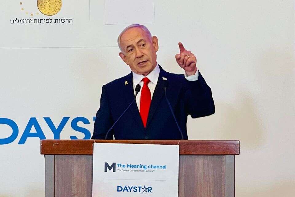 נתניהו באירוע שנערך במלון וולדורף אסטו , יוני ריקנר