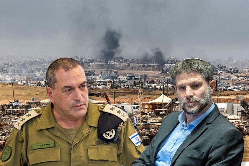 הרמטכ"ל וסמוטריץ' על רקע הרס בעזה , אורן בן חקון,AFP, דובר-צהל