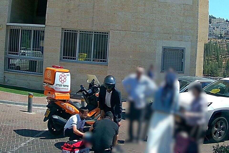 זירת התאונה בירושלים , באדיבות איחוד הצלה