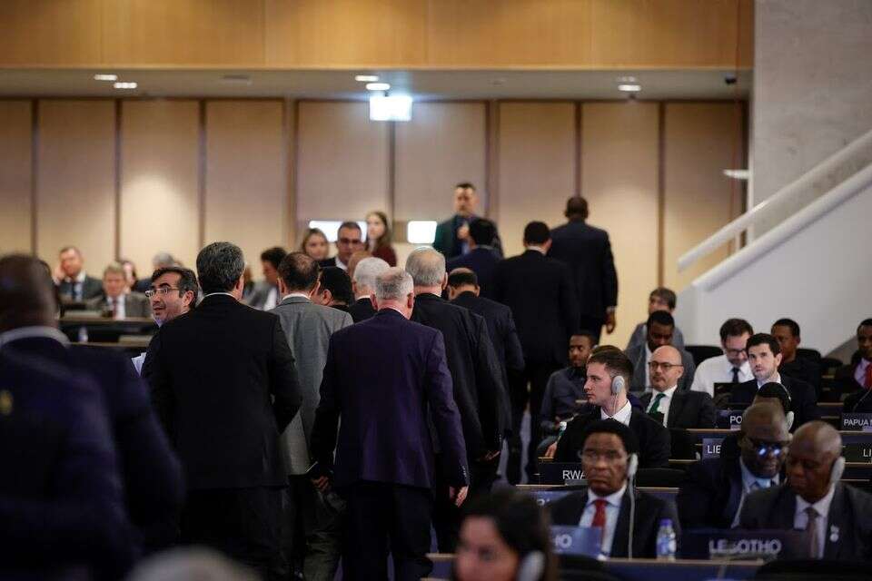 משלחות איראן , הרש"פ ותימן נטשו את האולם בזמן נאום אוחנה , דוברות הכנסת - נועם מושקוביץ
