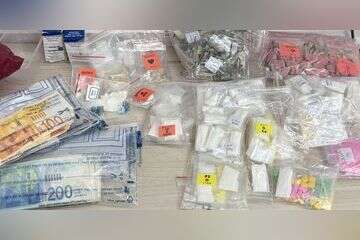 הסמים שנתפסו על רוכב האופנוע , דוברות המשטרה