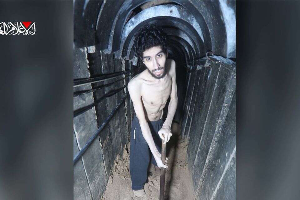 אביתר דוד בסרטון שפרסם חמאס  , צילום מסך 