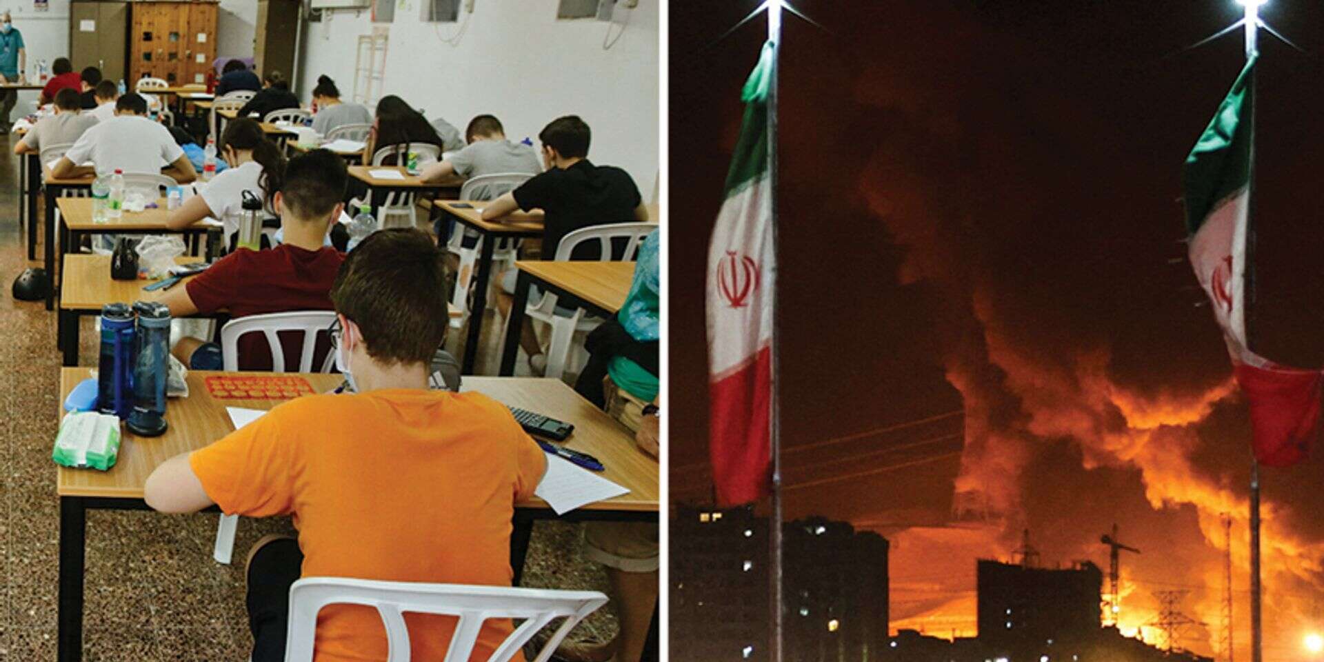 תלמידים בתיכון לצד פיצוצים בפורדו  , יהושע יוסף, רויטרס