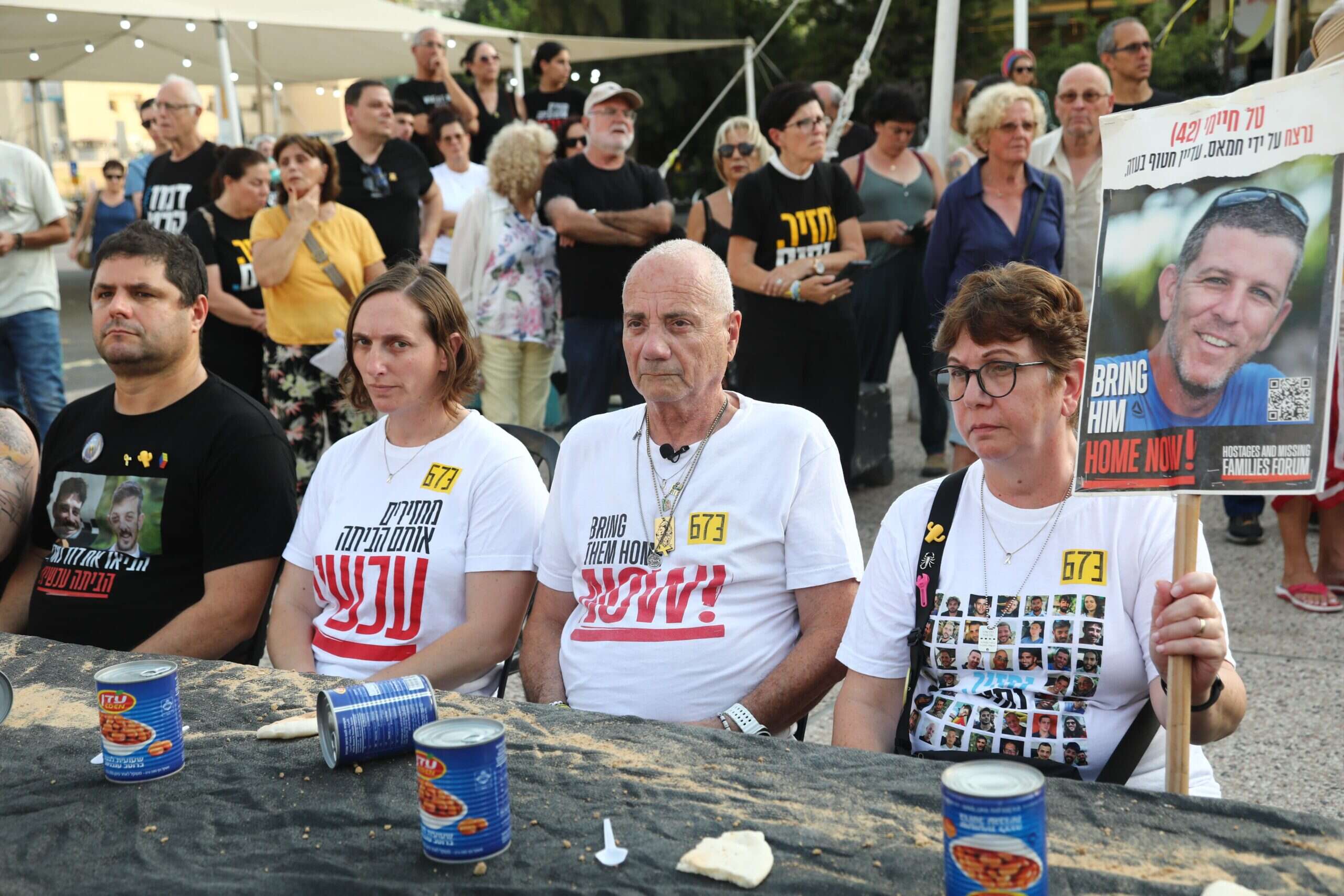 "מיצג הרעב" הוקם בכיכר החטופים , גדעון מרקוביץ'