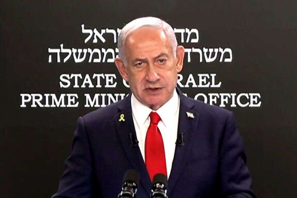 נתניהו במסיבת העיתונאים לתקשורת הזרה , לע"מ