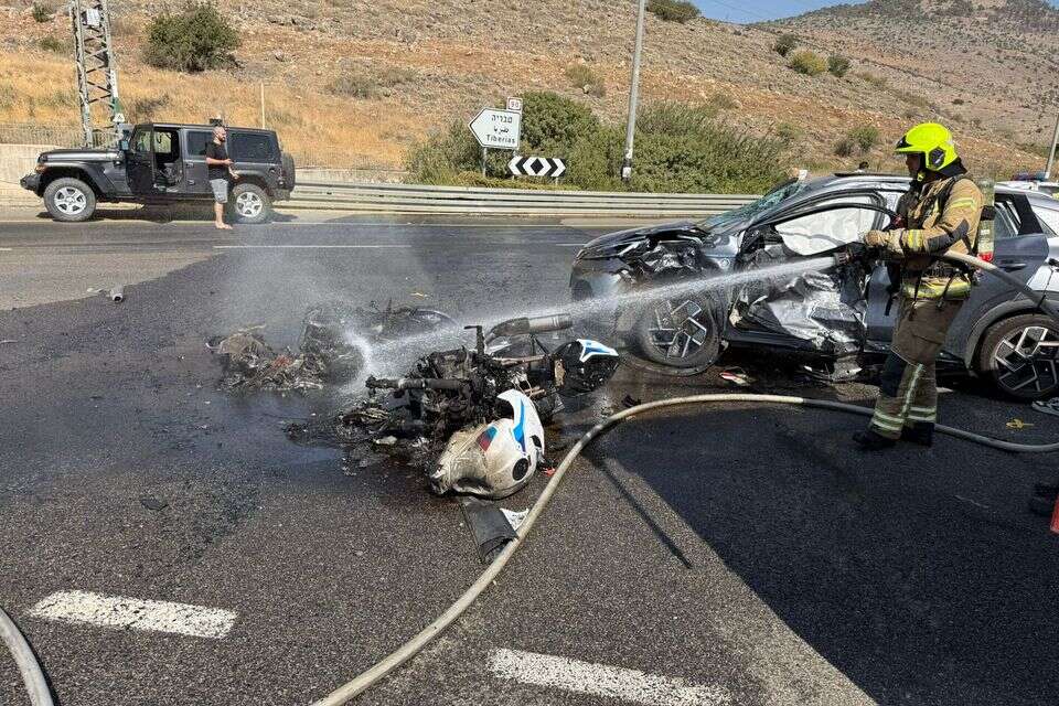 שני רוכבי אופנוע נהרגו מפגיעת רכב , כב"ה צפון