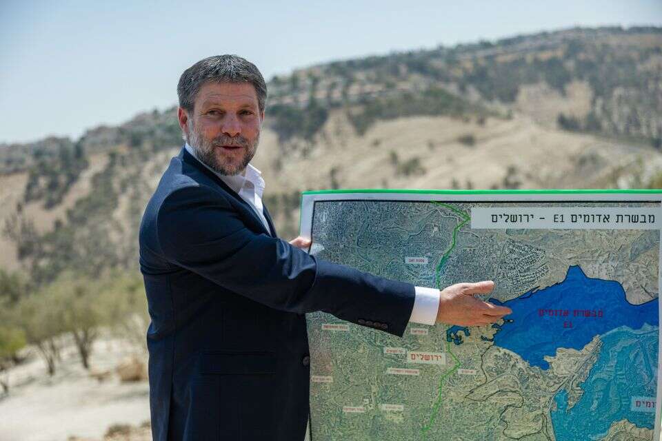 סמוטריץ' ליד מעלה אדומים , יונתן זינדל/פלאש90