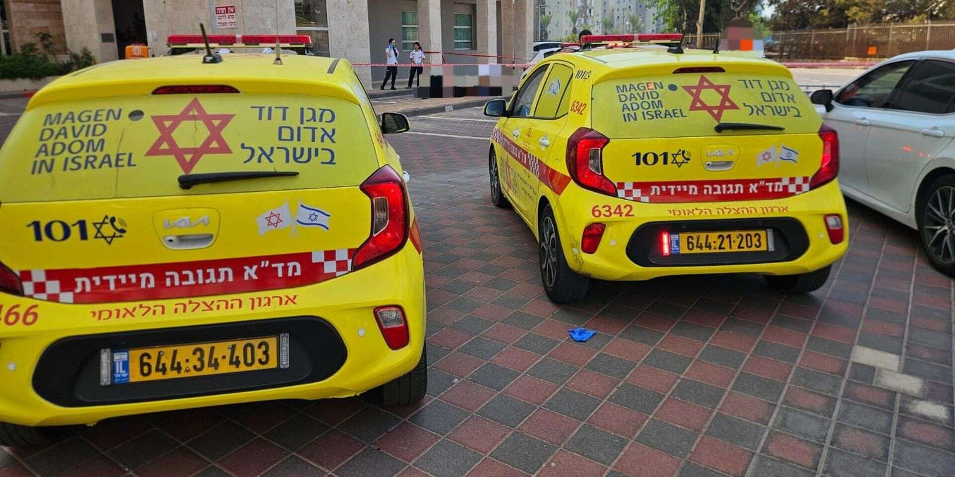 זירת נפילת הפועל בנתניה , תיעוד מבצעי מד"א