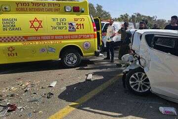 זירת התאונה בכביש 232 , תיעוד מבצעי מד"א