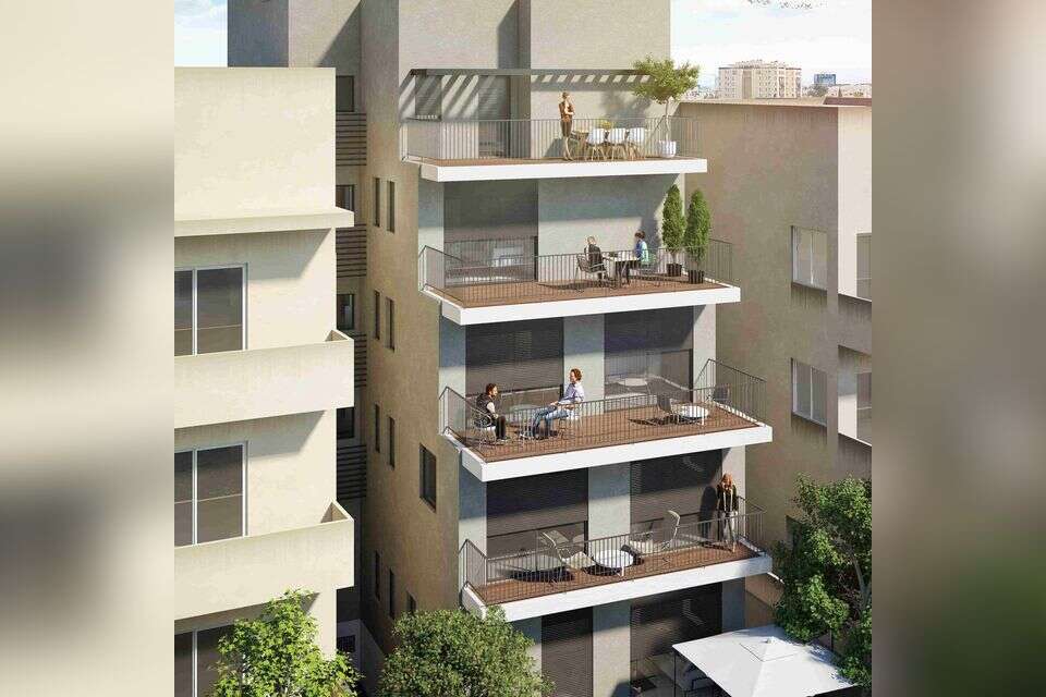 Avraham Stern St 7 Tel Aviv - back elev 5 , (הדמיה): אריה פרשקובסקי גרופ'