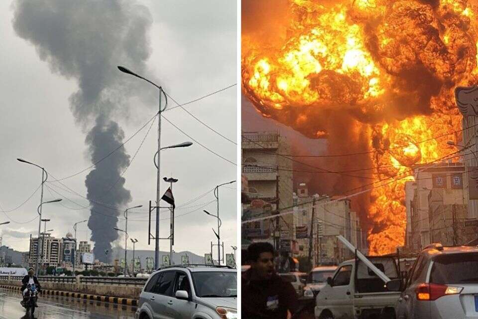 חיל האוויר מעלה את בירת תימן בלהבות , רשתות ערביות